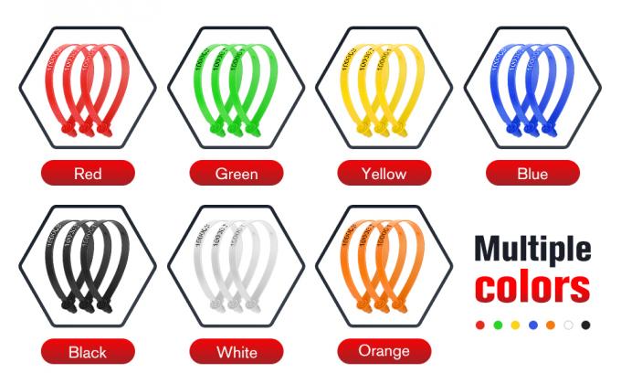 Sceaux de porte de camion en plastique Sceaux de sécurité étanches à toute manipulation Sceaux de sécurité numérotés Sceaux jetables sûrs 4