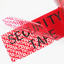 Tape de sécurité rouge numérotée en série (48 mm x 50 m x 2 mil, 100% de transfert total, film ultra épais  √ vide) 4