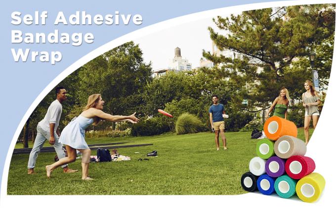 Enveloppe de bandage auto-adhésif, 6 paquets, couleur peau, 2 x 5 mètres, bandages cohérents, bandage médical, bandage élastique 2