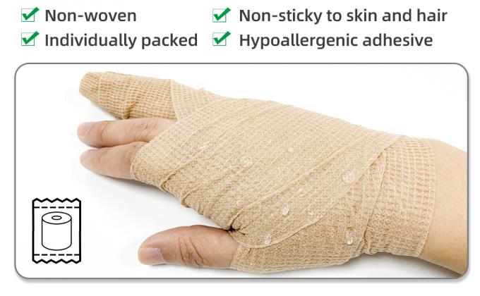 Enveloppe de bandage auto-adhésif, 6 paquets, couleur peau, 2 x 5 mètres, bandages cohérents, bandage médical, bandage élastique 4