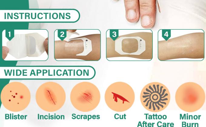 Un pansement transparent, un grand patch adhésif imperméable à l'eau. 4