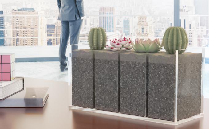 Porteur de stylo en acrylique 4 compartiments Porteur de crayon clair Organisateur de maquillage Porteur de pinceau 4