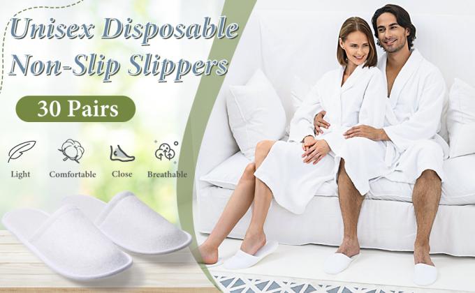 Chaussettes jetables, chaussettes SPA fermées, chaussettes antidérapantes, chaussettes conviviales, chaussettes pour invités, enveloppées individuellement 0