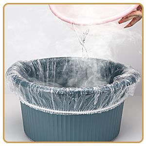 Couches de pédicure jetables, couches de spa à usage unique en plastique transparent, couches jetables pour les pieds, couches de baignoire pour les pieds 2