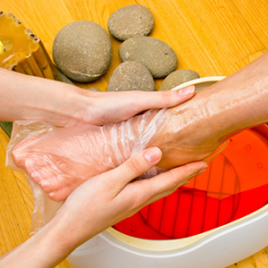 Biodégradables, durables, recyclés Mants jetables Bottes en plastique Chaussettes et gants Enveloppes pour les mains et les pieds cire chaude 15