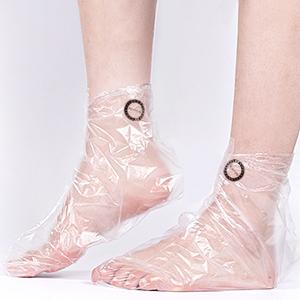 Biodégradables, durables, recyclés Mants jetables Bottes en plastique Chaussettes et gants Enveloppes pour les mains et les pieds cire chaude 1