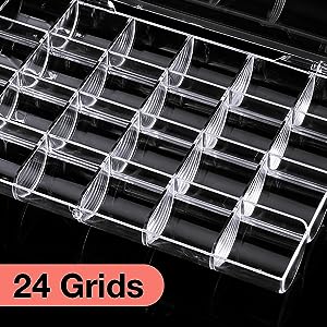 Contenant de décoration d'art des ongles en plastique, boîte d'organisateur en plastique transparent, contenant de stockage transparent Boîte à bijoux 3