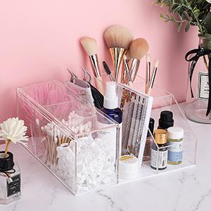 Organisateur de beauté, organisateur de rangement d'affichage, organisateur de maquillage clair, fournitures d'extension de cils Boîte d'affichage de stockage 5