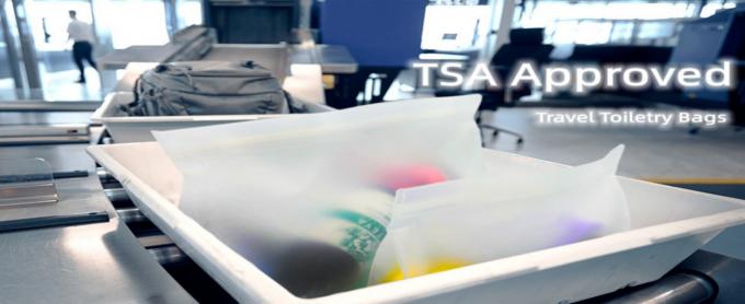 Sacs de toilettes, maquillage de voyage en plastique doux Sacs cosmétiques, fermeture à fermeture à glissière, sac portable étanche 0