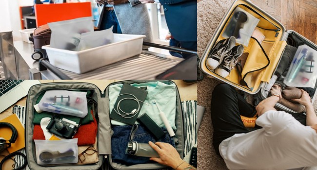 Sacs de toilettes, maquillage de voyage en plastique doux Sacs cosmétiques, fermeture à fermeture à glissière, sac portable étanche 1