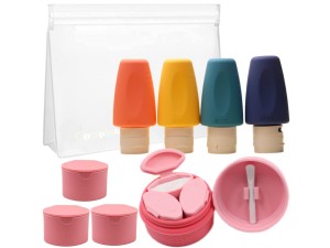 Sacs de toilettes, maquillage de voyage en plastique doux Sacs cosmétiques, fermeture à fermeture à glissière, sac portable étanche 12