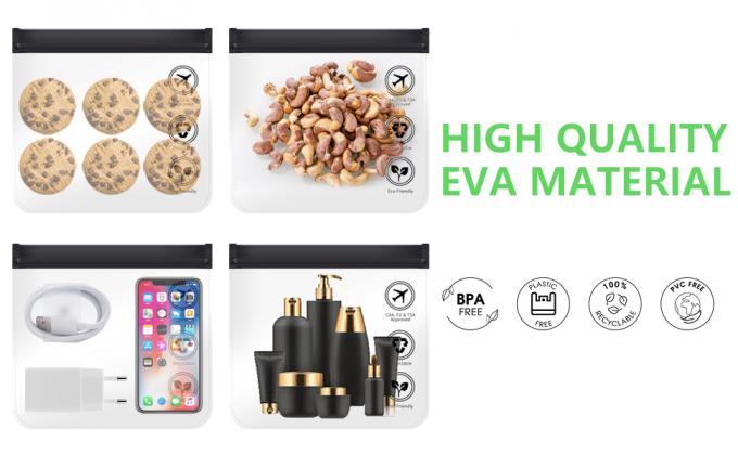 Sacs à fermeture à glissière de la taille d'un quart - Sacs cosmétiques transparents pour liquides et maquillage - Taille de voyage portable 2