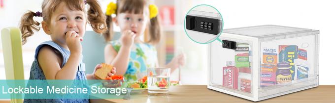 Boîte de verrouillage de médicaments, boîte de stockage verrouillable pour le stockage sûr des médicaments, boîte verrouillable de grande capacité 1