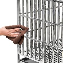 Cage de chien en acier inoxydable haute anxiété indestructible et échapper à l'épreuve du chien 4