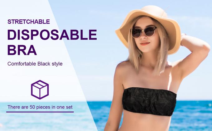 Soutiens-gorge jetable sans bretelles sous-v&ecirc;tements envelopp&eacute;s individuellement taille g&eacute;n&eacute;rale pour salon de beaut&eacute;, SPA, bronzage par spray 0