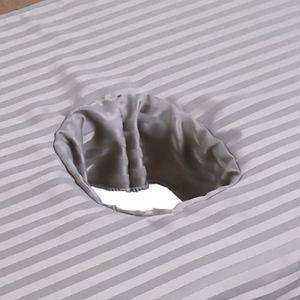 Couverture de t&ecirc;te de table de massage, couverture de table de lit draps avec trou pour le salon SPA, matelas de massage Spa respiratoire 3