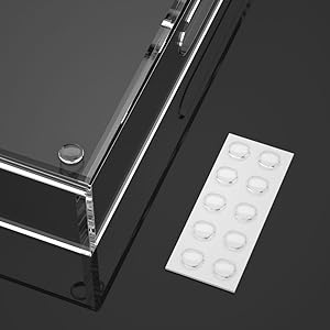 Plateau de service transparent à l'épreuve des déversements - Organiseur de plateau décoratif acrylique pour une table basse ottomane avec poignées 4