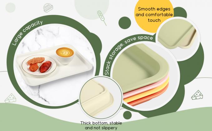 Plateaux de restauration rapide en plastique en vrac Plateaux de restauration en vrac Plateaux de cafétéria Plateaux de barbecue Plateaux de déjeuner scolaires Rectangulaires 2