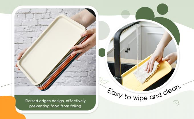 Plateaux de restauration rapide en plastique en vrac Plateaux de restauration en vrac Plateaux de cafétéria Plateaux de barbecue Plateaux de déjeuner scolaires Rectangulaires 3