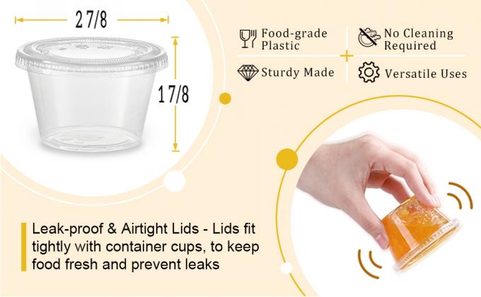 Coupe &agrave; portions avec couvercle, petit r&eacute;cipient en plastique avec couvercle, coupe &agrave; souffle &eacute;tanche, coupe &agrave; soupe, sauce 2