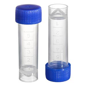 Ensemble de 100 tubes à essai en plastique avec couvercles, tubes à injection graduée de 5 ml avec capuchons à vis Petits flacons Contenant pour liquide 3