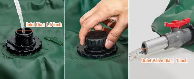Bouches de stockage d'eau d'urgence - Sac d'eau douce de grande capacité, réservoir pliable pour résister à la sécheresse 0