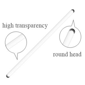 Science médicale de laboratoire bâton de verre 12 pouces de longueur Remuer la tige de verre Remuer les tiges Remuer le bâton avec les deux extrémités rondes 2