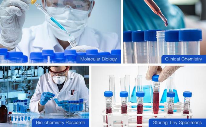 Tubes centrifugeuses de 15 ml, tubes coniques stériles 50 PCS, polypropylène, bouchons à vis étanches, récipient en plastique 3