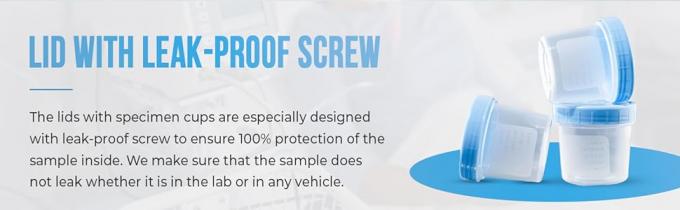 Fournir des échantillons de tasses avec des couvercles anti-fuite couvercle de haute qualité en plastique polypropylène sans latex non stérile 25 4 oz 2