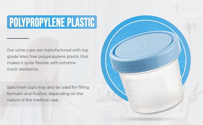 Fournir des échantillons de tasses avec des couvercles anti-fuite couvercle de haute qualité en plastique polypropylène sans latex non stérile 25 4 oz 3