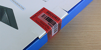 Transfert de garantie de sécurité à preuve de contrefaçon autocollants/étiquettes/sceaux vides (rouge, 1 x 3,35 pouces, numéros de série) 2