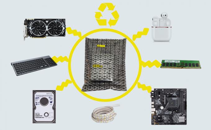 Sac antistatique haut ouvert, 10 pièces 12X16 pouces/30x40 cm Grand ESD Sacs antistatiques pour carte mère écran LCD 3