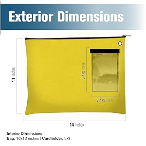Canvas Interoffice Mailer, 14 onces. 14W x 11H. Sac de transport. Gros sac fermeture à glissière avec grommet. Utiliser avec cadenas. 3