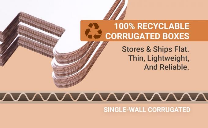 Bo&icirc;tes aux lettres en carton ondul&eacute; kraft, 10" x 4" x 4", paquet de 50, &agrave; l'&eacute;preuve de l'&eacute;crasement, pour l'exp&eacute;dition, le courrier 2