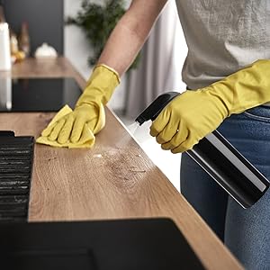 Bouteilles de pulvérisation en plastique noir pour les solutions de nettoyage 16 oz (emballage de 4), pulvérisation vide rechargeable réutilisable 6