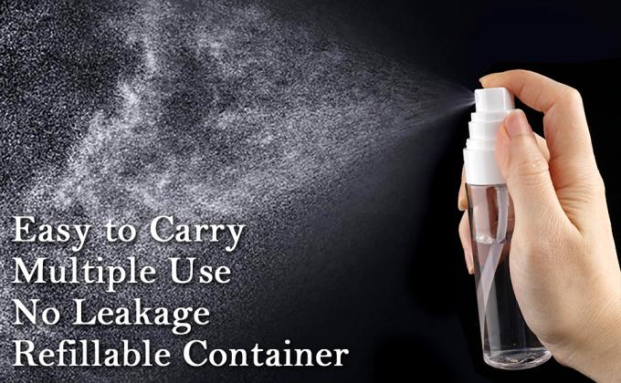 Flasque à pulvériser Flasques à pulvériser en plastique 3,4 oz/100 ml 2 paquets Pulvérisateur de maquillage TSA approuvé Cosmétique vide Remplaçable 1