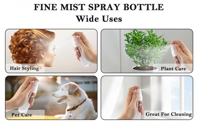 Flasque à pulvériser Flasques à pulvériser en plastique 3,4 oz/100 ml 2 paquets Pulvérisateur de maquillage TSA approuvé Cosmétique vide Remplaçable 3