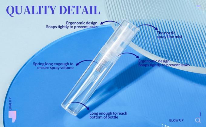 3 ml de flacon à pulvériser mini, 10 paquets 3 ml de flacon à pulvériser en plastique clair mini vide, brume fine, mini flacon de parfum rechargeable 2