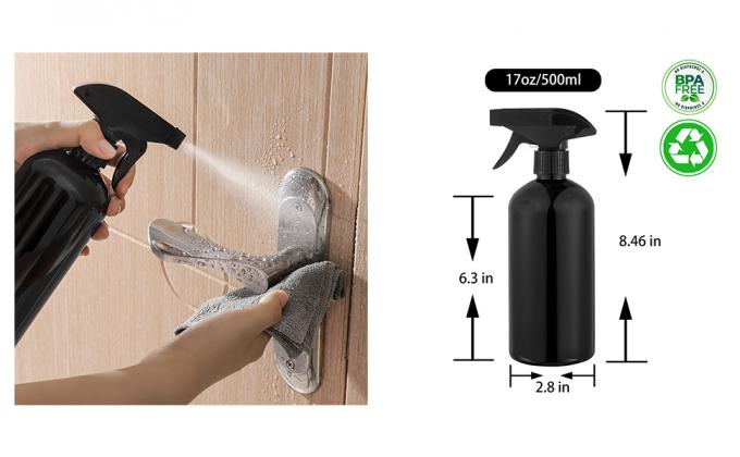 17 Oz Spray Bottle Trigger Bouteilles de pulvérisation vides Récipient rechargeable pour l'eau, les huiles essentielles, les cheveux, le nettoyage 4