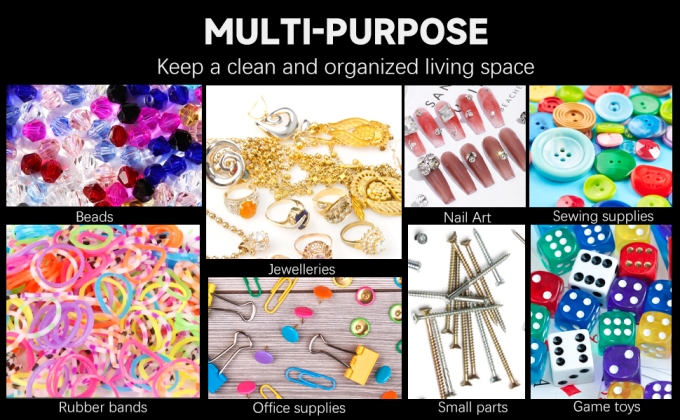 Bo&icirc;tes de rangement organisateur - petits conteneurs en plastique avec couvercle &agrave; charni&egrave;re pour perles, bijoux et fournitures artisanales 5
