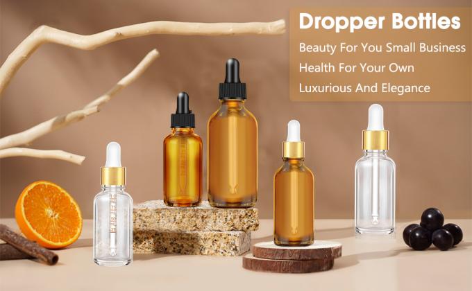 Bouteille &agrave; goutte &agrave; goutte 2 oz, bouteilles &agrave; goutte &agrave; goutte pour les huiles essentielles &agrave; &oelig;il de verre avec &eacute;tiquette et entonnoir, 2 paquets de bouteilles de teinture 0