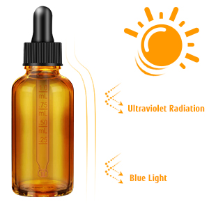 Bouteille &agrave; goutte &agrave; goutte 2 oz, bouteilles &agrave; goutte &agrave; goutte pour les huiles essentielles &agrave; &oelig;il de verre avec &eacute;tiquette et entonnoir, 2 paquets de bouteilles de teinture 1