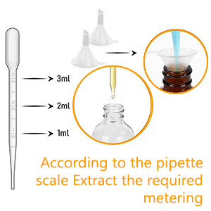 Bouteille &agrave; goutte &agrave; goutte 2 oz, bouteilles &agrave; goutte &agrave; goutte pour les huiles essentielles &agrave; &oelig;il de verre avec &eacute;tiquette et entonnoir, 2 paquets de bouteilles de teinture 3