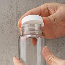 Bouteilles de jus en verre avec capuchon - 8 paquets 3,5 oz petits pots clairs r&eacute;utilisables avec couvercles pour le stockage de boissons 4