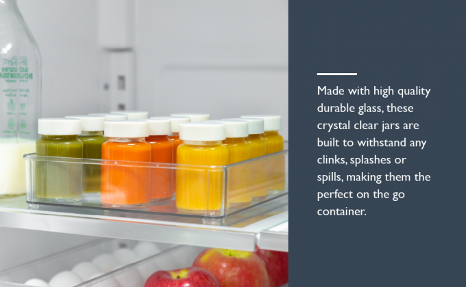 Bouteilles de jus en verre avec capuchon - 8 paquets 3,5 oz petits pots clairs r&eacute;utilisables avec couvercles pour le stockage de boissons 11