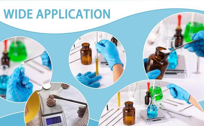 Spatula de laboratoire en acier inoxydable Micro-scoop r&eacute;actif de laboratoire de m&eacute;lange Spatula de 22 cm de long &eacute;chantillonnage cuill&egrave;re 4