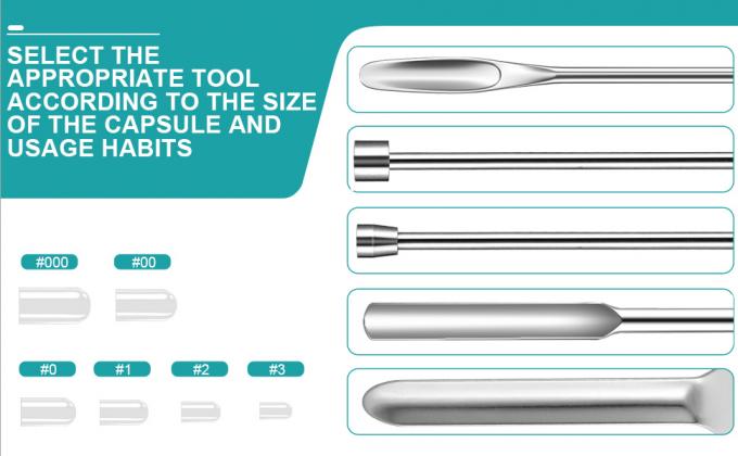 Des kits de remplissage de capsules de pilules vides, des fournitures pour la maison et le laboratoire - spatule &agrave; micro cuill&egrave;re, plateau de remplissage de cuill&egrave;re de laboratoire, poudre d'herbes 2