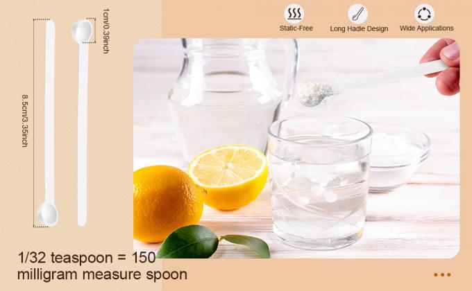 Cuill&egrave;re &agrave; caf&eacute; Micro cuill&egrave;res 150 milligrammes Mini cuill&egrave;res &agrave; mesurer Cuill&egrave;re en plastique Pour mesurer les cosm&eacute;tiques, les m&eacute;dicaments 0