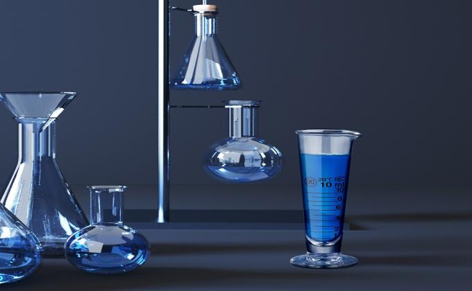 Coupe de mesure graduée en laboratoire avec bec à large bouche en verre, récipient conique, distributeur de liquide, cylindre de mesure 1