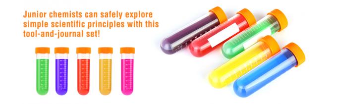 SCIENCE LAB Science primaire Jumbo tubes à essai avec support, ensemble de 10 tubes, ustensiles en plastique de laboratoire, tube de laboratoire pour les tests 1